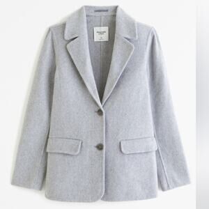 Abercrombie Double Cloth Wool-Blend Blazer Coat in Gray - Size XL